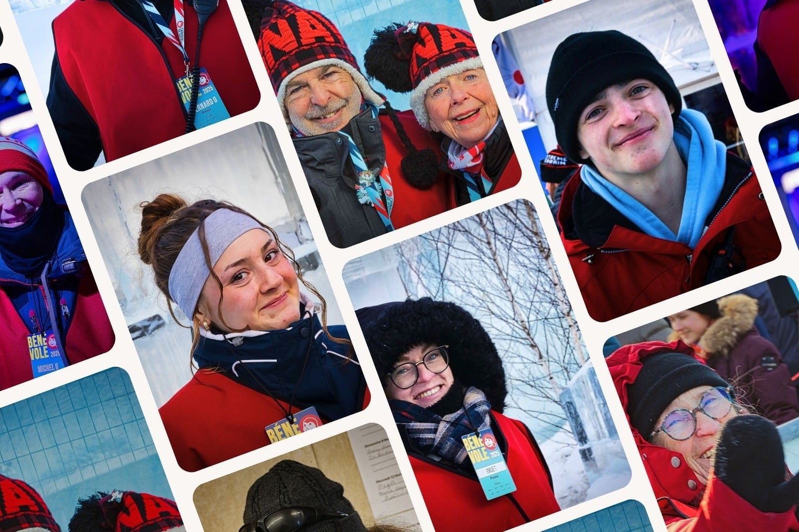 Volunteers at the Québec Winter Carnival